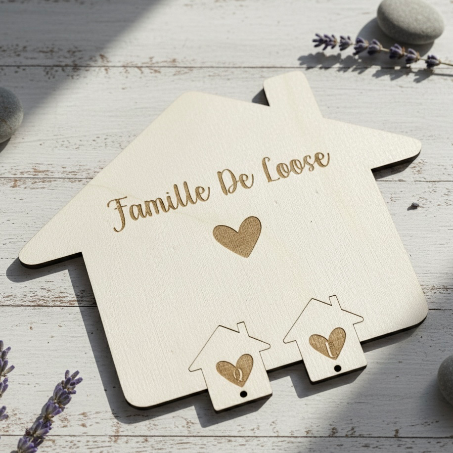 Plaque portes clés "Maison"