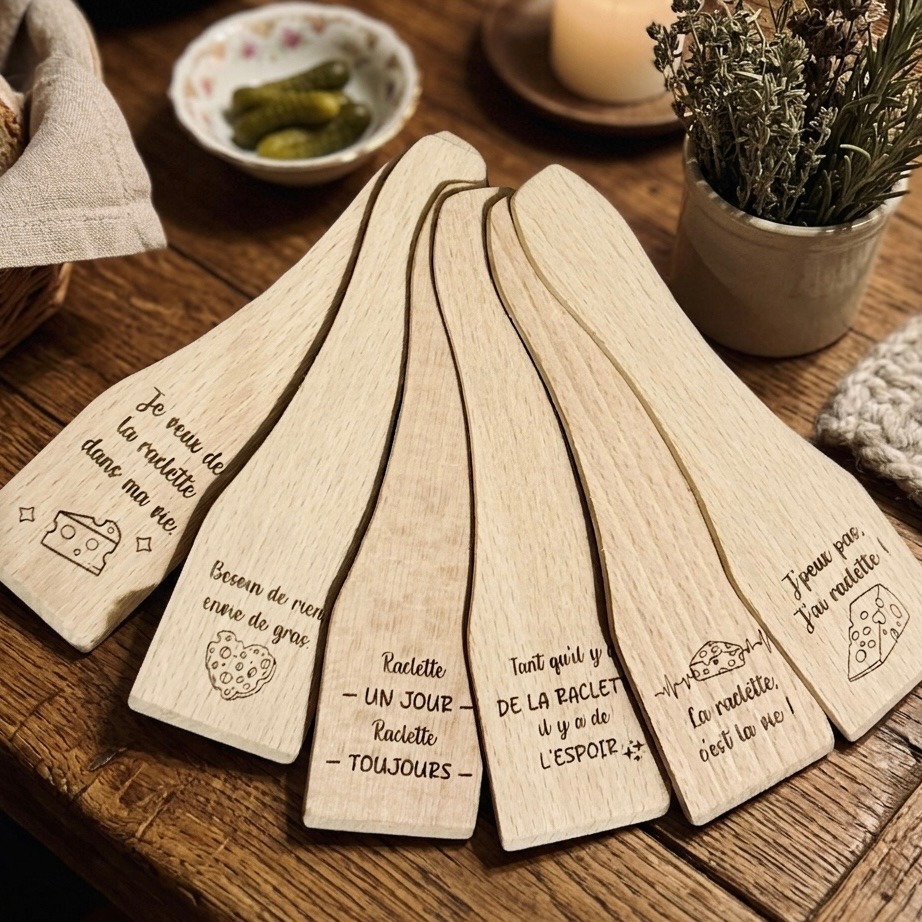 Set de 6 spatules à raclettes